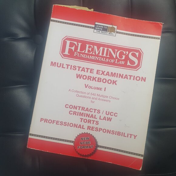 Fleming’s Fundamentals of Law Multistate Examination Workbook Vol.1 - Picture 2 of 3